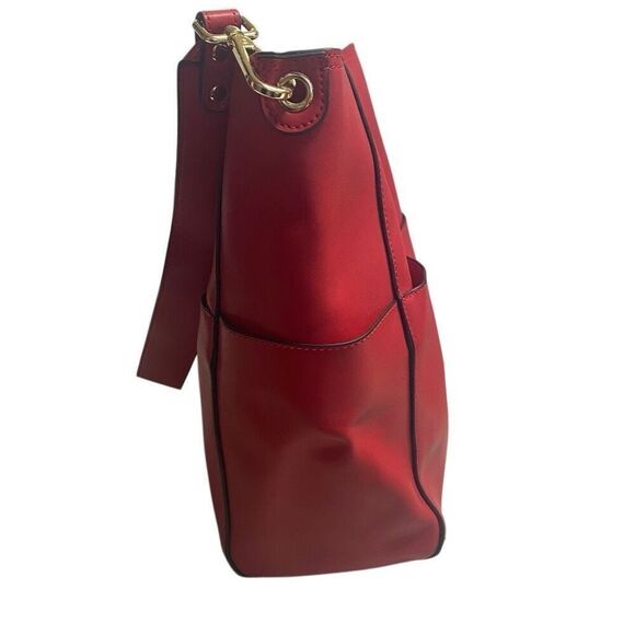 BOSTANTEN Women’s Leather Hobo Bucket Shoulder Bag Red 9X5X12 SEE DESCRIPTION - Picture 3 of 13